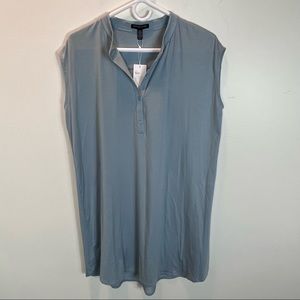 EILEEN FISHER PETITE Mandarin Collar Dress